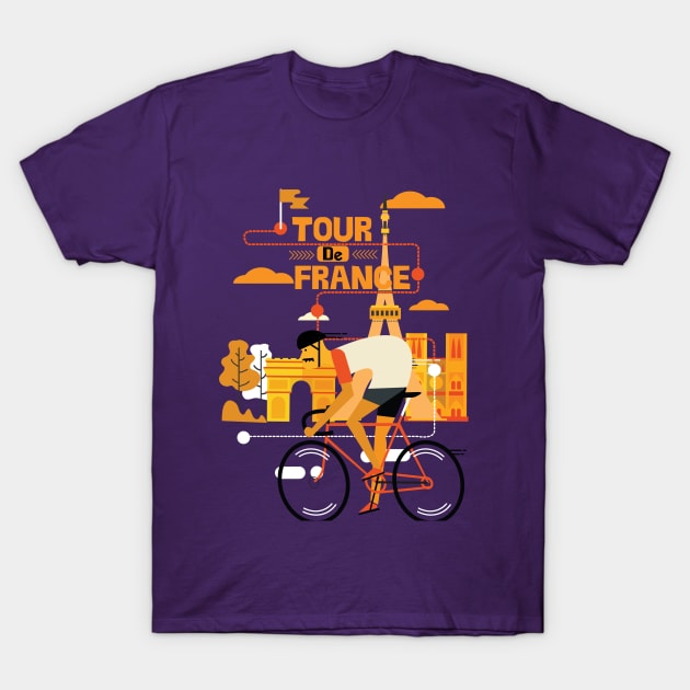 Tour De France Fan Memorabilia T-Shirt by CGD